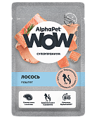 Паучи Alphapet Wow паштет для котят, беременных и кормящих кошек с лососем