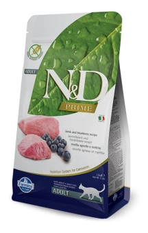 Корм Farmina N&D Adult Grain Free Lamb&Blueberry беззерновой для кошек ягненок и черника