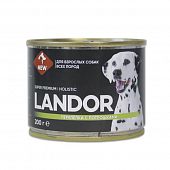 Консервы Landor Dog для собак с перепёлкой и потрошками