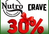 Распродажа! Скидка 30% на сухие корма для кошек и собак марки Crave и Nutro!