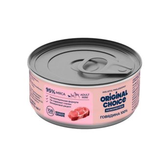 Банки Original Choice Monoprotein Adult для собак мелких пород 100% говядины