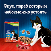 Сухой корм Felix® Двойная Вкуснятина® для взрослых кошек, с мясом, Пакет