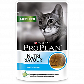 Паучи Pro Plan Nutrisavour Steril для стерилизованных кошек с треской паштет