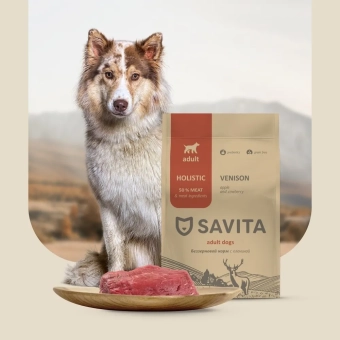 Корм Savita Holistic Adult Dogs Venison беззерновой для взрослых собак с мясом оленины