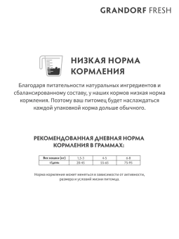 Сухой корм Grandorf Fresh Cat Turkey Sterilised для стерелизованных кошек, индейка и батат