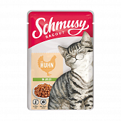 Паучи SCHMUSY для кошек с курицей кусочки в желе Паучи SCHMUSY для кошек с курицей кусочки в желе