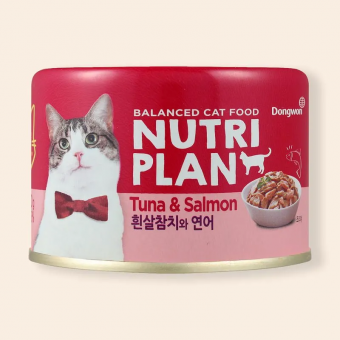 Банки Nutri Plan для кошек с тунцом и лососем в собственном соку
