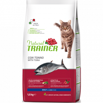 Корм Natural Trainer Cat Adult Tuna для взрослых кошек с тунцом