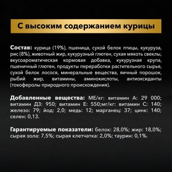 Сухой корм PRO PLAN® для взрослых собак крупных пород с атлетическим телосложением, с высоким содержанием курицы, Пакет