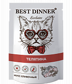 Паучи Best Dinner Exclusive Сливочный мусс для кошек и котят. Телятина