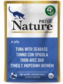 Паучи Prime Nature для кошек с тунцом и морским окунем в желе