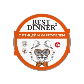 Ламистеры Best Dinner для взрослых собак с птицей и картофелем