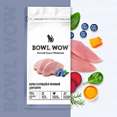 Сухой Корм Bowl Wow для котят полнорационный с индейкой, курицей и черникой