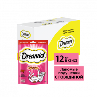 Лакомство Dreamies для кошек с говядиной