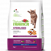 Сухой Корм Natural Trainer Cat Adult Sterilised Salmon для взрослых стерилизованных кошек с лососем