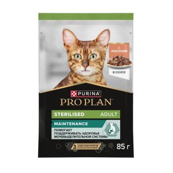 Влажный корм PRO PLAN® Sterilised MAINTENANCE для взрослых стерилизованных кошек, с лососем в соусе