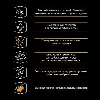 Сухой корм PRO PLAN® для взрослых собак крупных пород с атлетическим телосложением, с высоким содержанием курицы, Пакет