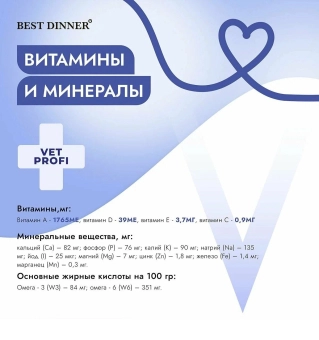 Влажный корм Best Dinner Vet Profi Renal для любых кошек кусочки в соусе с говядиной, для профилактики заболевания почек
