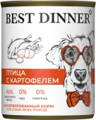 Консервы Best Dinner полнорационный корм для щенков и взрослых собак с птицей и...