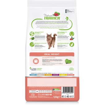 Корм Natural Trainer Cat Ideal Weight Adult Fresh White Meats для кошек склонных к набору веса со свежим белым мясом