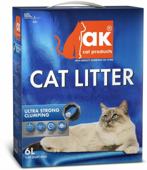 Наполнитель AK CAT Ultra Strong Clumping для кошек комкующийся бентонитовый без запах