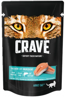 Паучи Crave для взрослых кошек с лосось