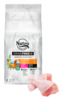 Корм Nutro Grain Free Dog Mini Breed Chicken для собак мелких пород со свежей курицей и экстрактом розмарина
