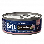 Банки Brit Premium by Nature для кошек с чувствительным пищеварением с мясом индейки Банки Brit Premium by Nature для кошек с чувствительным пищеварением с мясом индейки