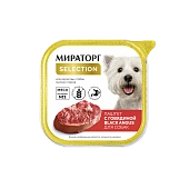 Упаковка ламистеров Мираторг Selection для мелких пород паштет с говядиной Упаковка ламистеров Мираторг Selection для мелких пород паштет с говядиной