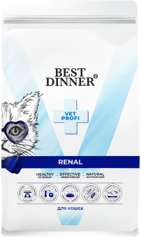 Корм Best Dinner Vet Profi Renal при острой или хронической болезни почек у взрослых кошек