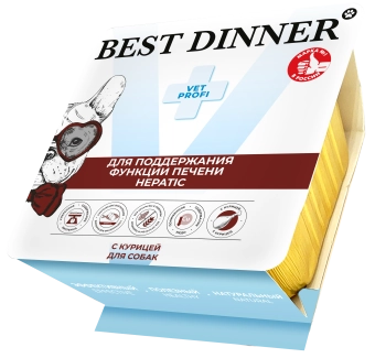 Ламистеры Best Dinner Vet Profi Hepatic для собак для поддержания печени при хронической печеночной недостаточности
