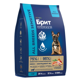 Корм Brit Premium Dog Sensitive для собак для чувствительного пищеварения с индейкой