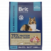 Сухой Корм Brit Premium Adult All Breed Sensitive для собак всех пород с чувствительным пищеварением с ягнёнком и индейкой