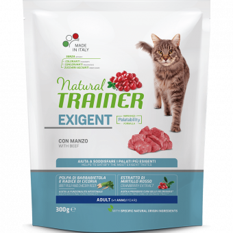 Корм Natural Trainer Exigent Cat Beef для привередливых кошек с говядиной