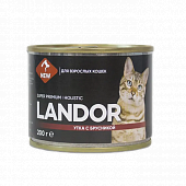 Консервы Landor Cat для кошек с уткой и брусникой