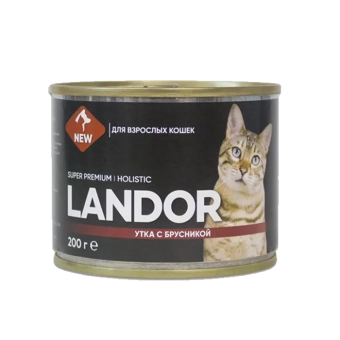 Консервы Landor Cat для кошек с уткой и брусникой