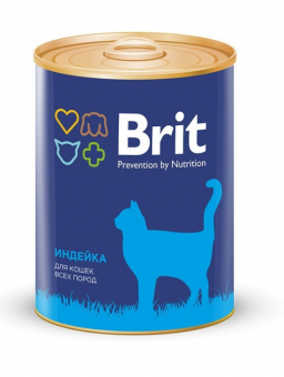 Консервы Brit Premium Turkey для кошек с индейкой