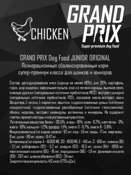 Корм Grand Prix Small Junior для щенков мелких и мини пород