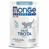 Паучи Monge Kitten Monoprotein для котят с форелью