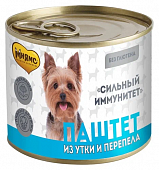 Банки Мнямс для собак всех пород паштет из утки и перепела "Сильный иммунитет" Банки Мнямс для собак всех пород паштет из утки и перепела "Сильный иммунитет"