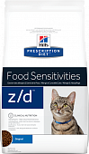 Сухой Корм Hill's Prescription Diet Z/D для кошек. Лечение острых пищевых аллергий