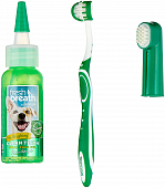 Набор для ухода за зубами Tropiclean для собак средних и крупных пород "Свежее дыхание" 