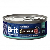 Банки Brit Premium by Nature для кошек с чувствительным пищеварением с мясом ягнёнка