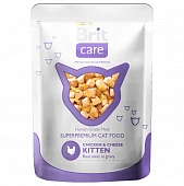 Паучи Brit Care Chicken&Cheese Kitten для котят с курицей и сыром Паучи Brit Care Chicken&Cheese Kitten для котят с курицей и сыром