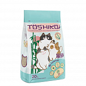 Наполнитель Toshiko комкующийся для кошачьего лотка древесный с запахом лаванды
