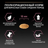 Сухой корм PRO PLAN® для взрослых собак средних пород с чувствительной кожей, с высоким содержанием лосося