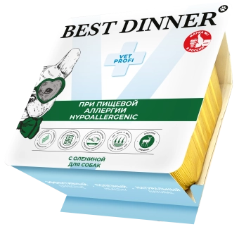 Ламистеры Best Dinner Vet Profi Exclusive Hypoallergenic для собак при пищевой аллергии с олениной