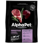 Корм Alphapet Superpremium для взрослых собак средних пород с чувствительным...