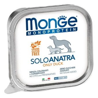 Ламистеры Monge Dog Monoprotein Solo монопротеиновый паштет для собак из утки