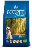 Сухой Корм Farmina Ecopet Natural Adult Dog Fish для взрослых собак всех пород с рыбой